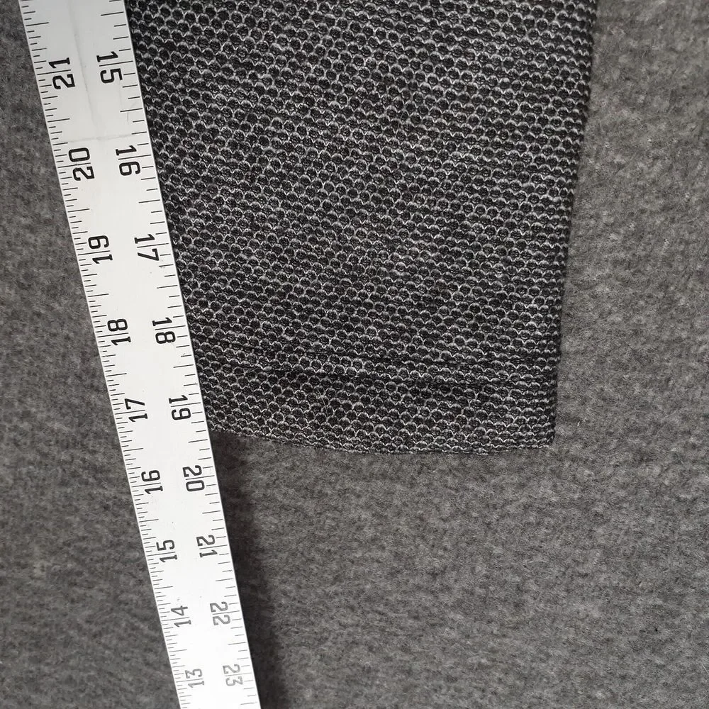 Orvis 1/4 Zip Pullover sweater Adult L‎ black gray Sherpa Lined mens casual